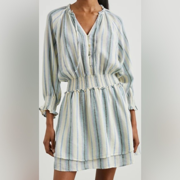 Rails Dresses & Skirts - Rails Crystal Dress in Catalina Blue Stripe Linen Blend Size Medium